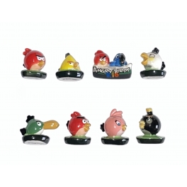 Complete set of 8 feves Les amis d'Angry Bird 2016