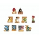 Complete set of 10 feves Angry birds casse tout 2016