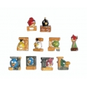 Complete set of 10 feves Angry birds casse tout 2016