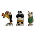 Série complète de 3 fèves Kung Fu Panda médium