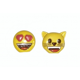 Complete set of 2 feves Emoji mini médium