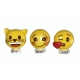 Complete set of 3 feves Emoji médium
