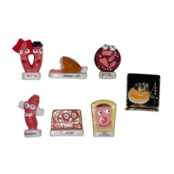 Série complète de 7 fèves Bouchers et charcutiers du Bas Rhin + Fève gagnante 2017