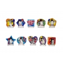 Complete set of 10 feves Happy feet