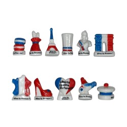 Série complète de 11 fèves Vive la France 2018