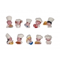 Complete set of 10 feves Petits pâtissiers