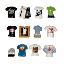 Série complète de 12 fèves Tendance Tee-shirts