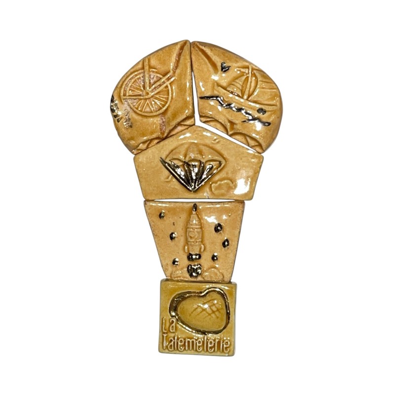 Série complète de 5 fèves La Talemelerie - Les moyens de transport - Jaune 2019