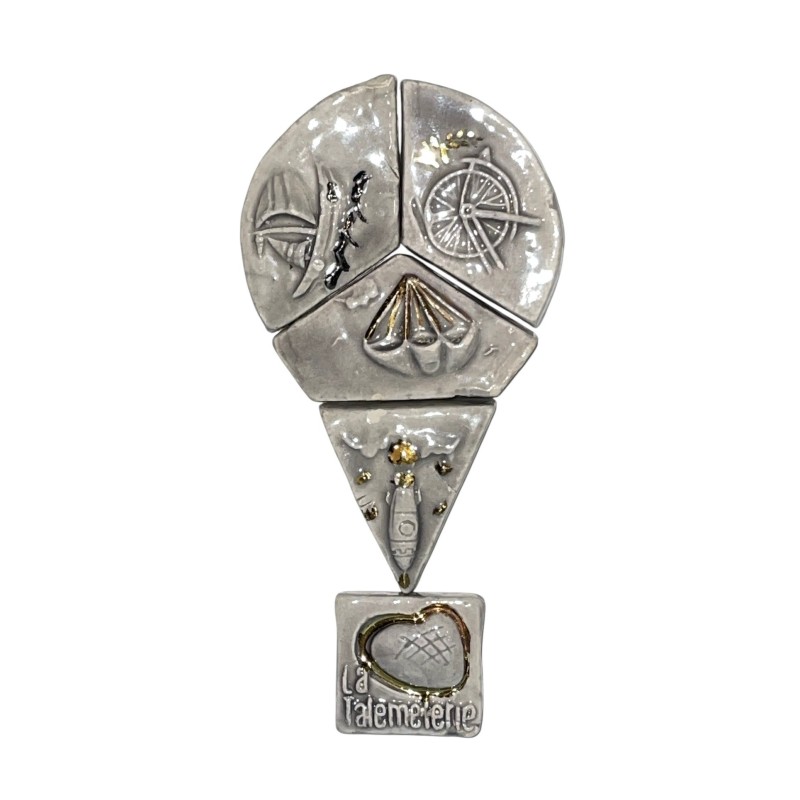 Série complète de 5 fèves La Talemelerie - Les moyens de transport - Gris 2020