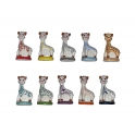 Complete set of 10 feves Sophie la girafe graffik 2023