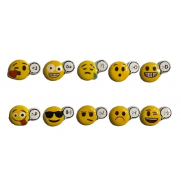Complete set of 10 feves Emoji langages SMS 2023