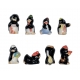 Série complète de 8 fèves Les pingouins