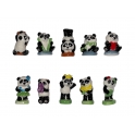 Série complète de 10 fèves Pandas