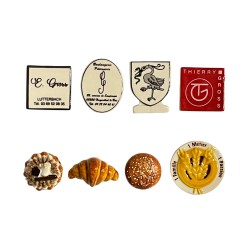 Série complète de 8 fèves Gross - Les 3 boulangeries 2023
