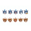 Série complète de 10 fèves Tom et Jerry pendentifs