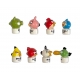 Complete set of 8 feves Angry Birds au départ