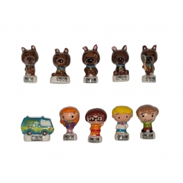 Complete set of 10 feves Scooby Doo chibi