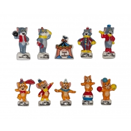 Complete set of 10 feves Tom et Jerry circus 2024