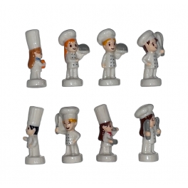 Complete set of 8 feves Les petits chefs 2024