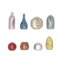 Complete set of 8 feves Vases visages 2024