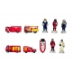 Complete set of 10 feves Véhicules d'intervention pompiers 2024