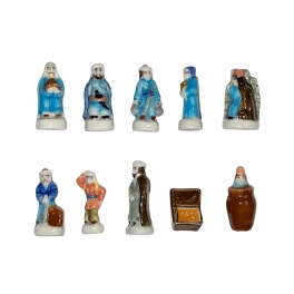Complete set of 10 feves Ali Baba roi