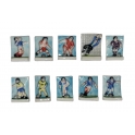Complete set of 10 feves Football
