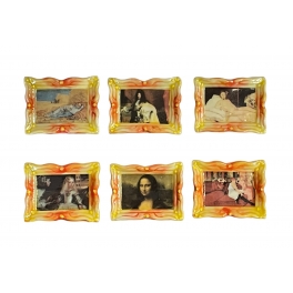 Complete set of 6 feves Tableaux célèbres