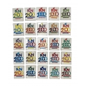 Série complète de 25 fèves Les plaques 2000