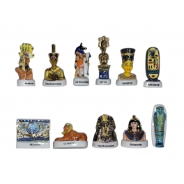 Série complète de 11 fèves Trésors d'Egypte