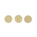 Série complète de 3 fèves Hermé - Les pièces de monnaie