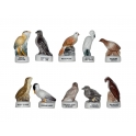 Complete set of 10 feves Oiseaux WWF