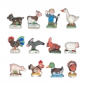 Complete set of 12 feves Ma petite ferme