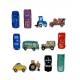 Complete set of 12 feves Cars 4 roues