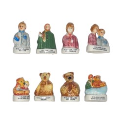 Série complète de 8 fèves Bonne nuit les petits 1999