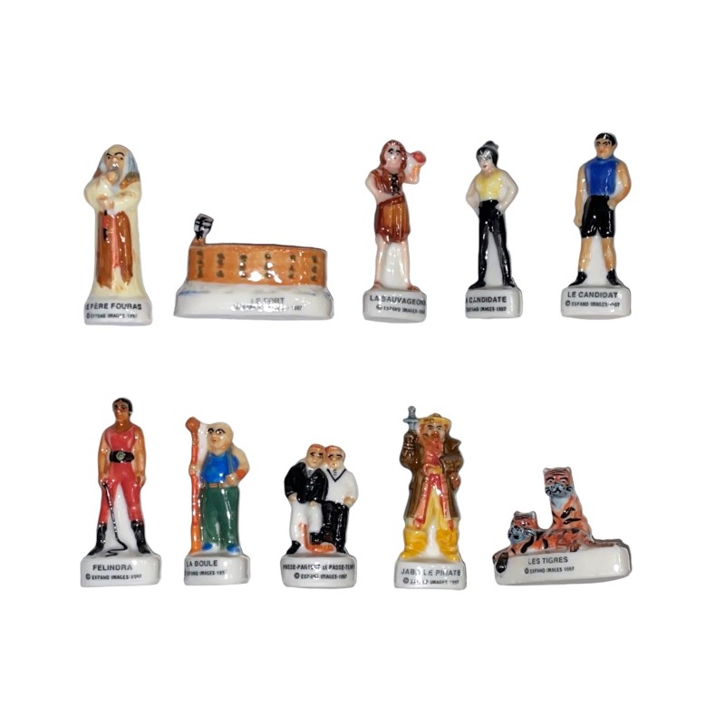 Série complète de 10 fèves Fort Boyard 1999