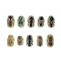 Complete set of 10 feves Les fourmis