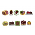 Complete set of 10 feves Le chocolat