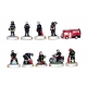 Complete set of 10 feves Les pompiers II