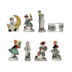 Série complète de 8 fèves Au clair de la lune 2000