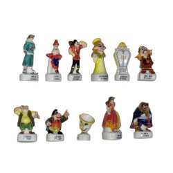 Série complète de 11 fèves Le Noël de la Belle et la Bête 2000