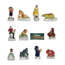 Série complète de 12 fèves Tarzan 2000