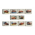 Série complète de 10 fèves Timbres pompiers