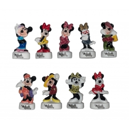 Complete set of 9 feves Minnie fashion