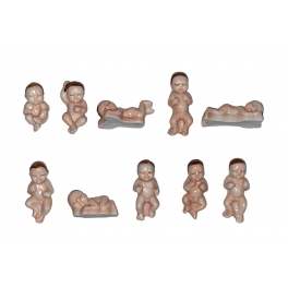 Complete set of 10 feves Les bébés - nouveaux nés