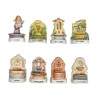 Série complète de 8 fèves L'oracle des fontaines 2002