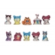 Série complète de 10 fèves Barcode kitties