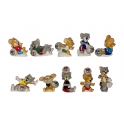 Complete set of 10 feves Tom et Jerry les rois du foot