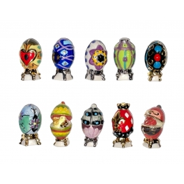 Complete set of 10 feves Oeufs déco