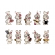 Série complète de 10 fèves Les lapins rigolos